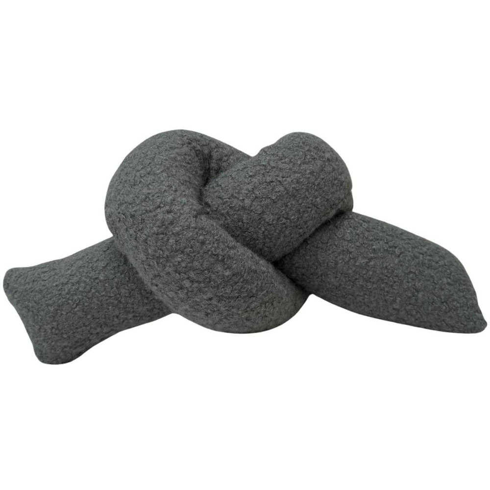 Coussin nœud en polyester ask dugum gris