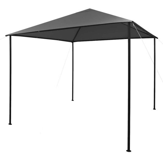 Tonnelle 3x3 m anthracite tissu et acier 180 g/m²