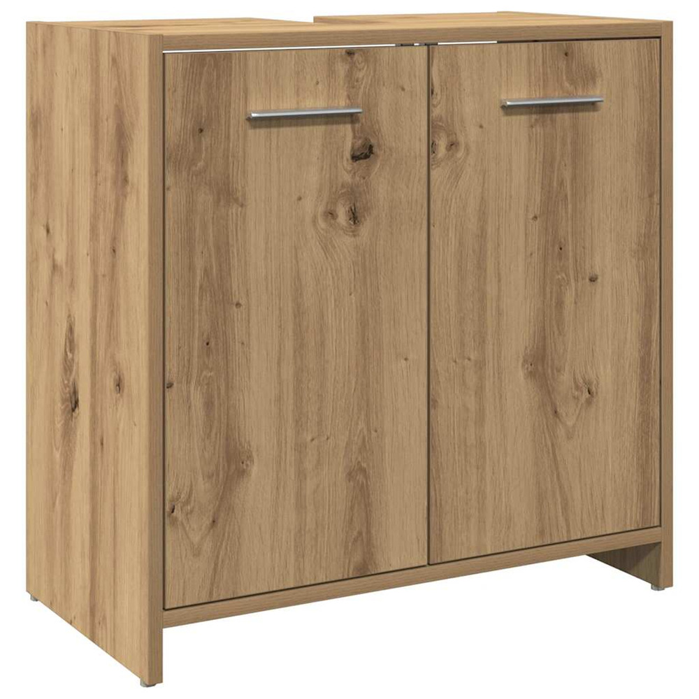 Armoire lavabo de salle de bain chêne artisanal 60x33x60 cm