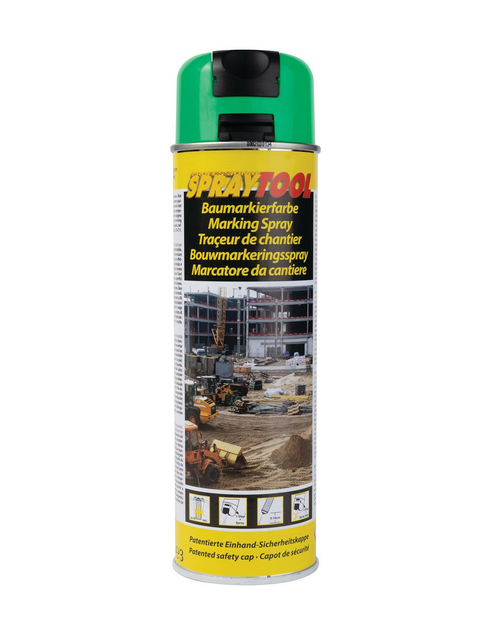 Traceur spray 500ml vert fluo