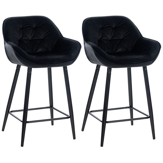 Lot de 2 tabourets de bar gibson velours
