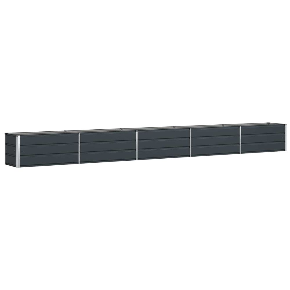 Jardinière d'extérieur anthracite 480 x 50 x 45 cm acier galvanisé