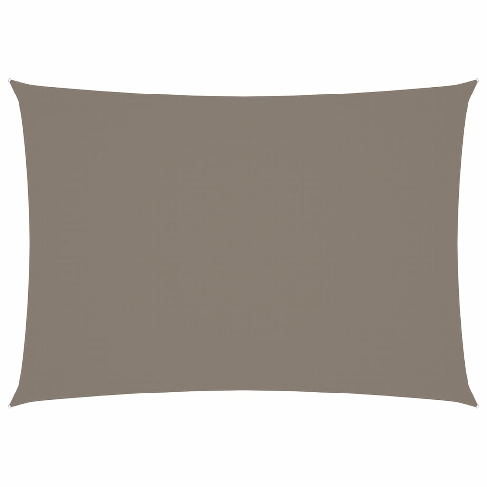 Voile toile d'ombrage parasol tissu oxford rectangulaire 2 x 4 m taupe