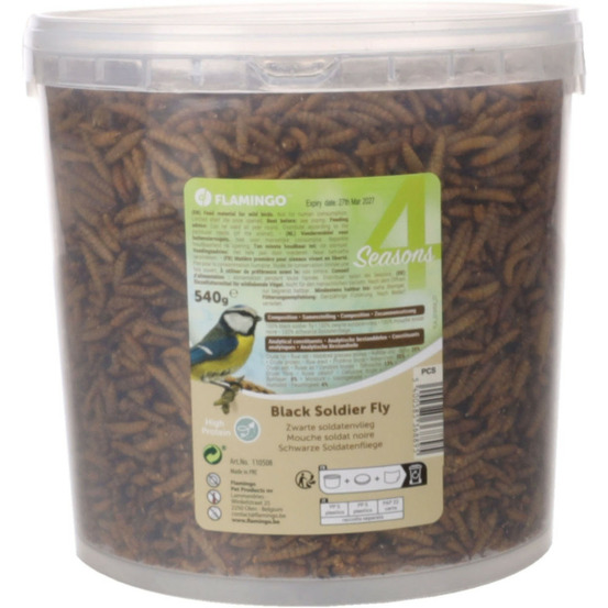 Larves séchées 540 g oiseaux vivant à l'extérieur