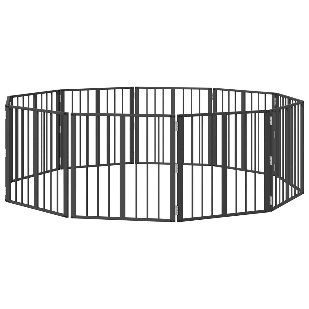 Porte pour chien 10 pc noir 60 x 60 cm acier galvanisé