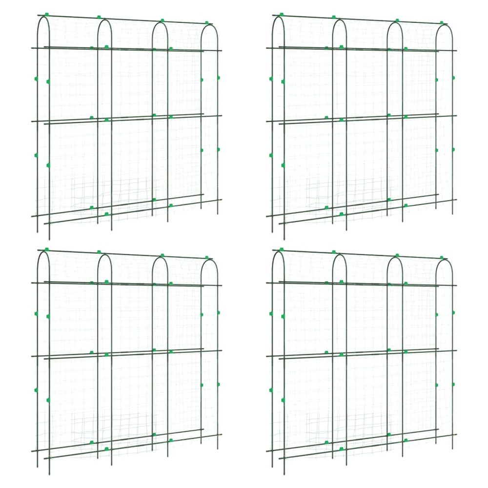 Treillis de jardin pour plantes grimpantes 4 pcs forme en u