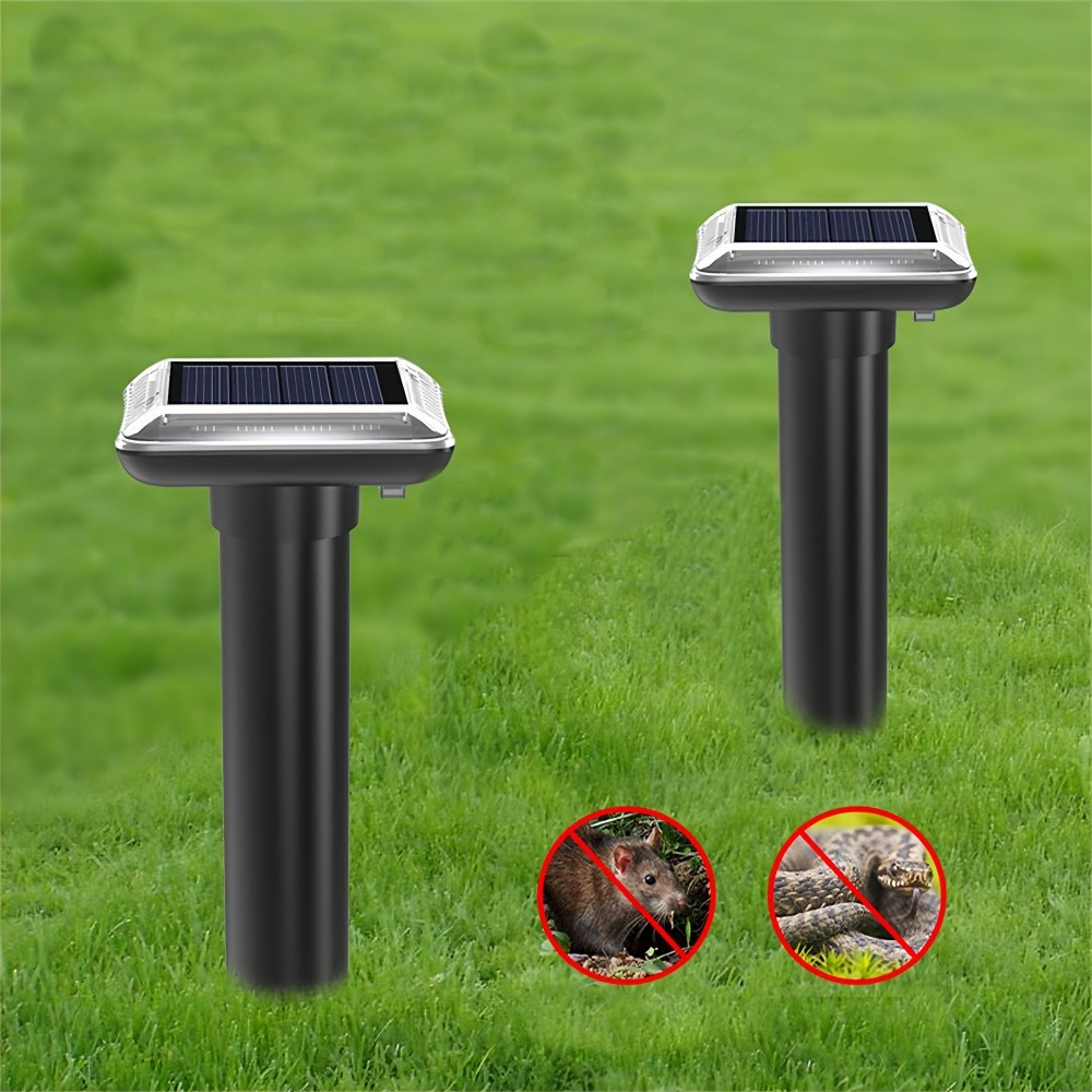 Répulsifs solaires anti-taupes- répulsif à ultrasons-Noir