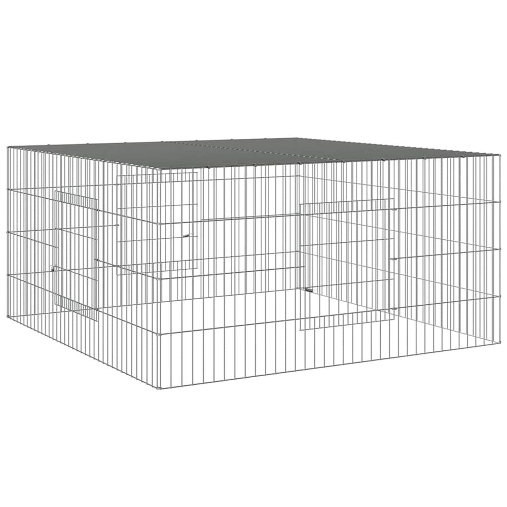 Cage à lapin 110x110x55 cm fer galvanisé