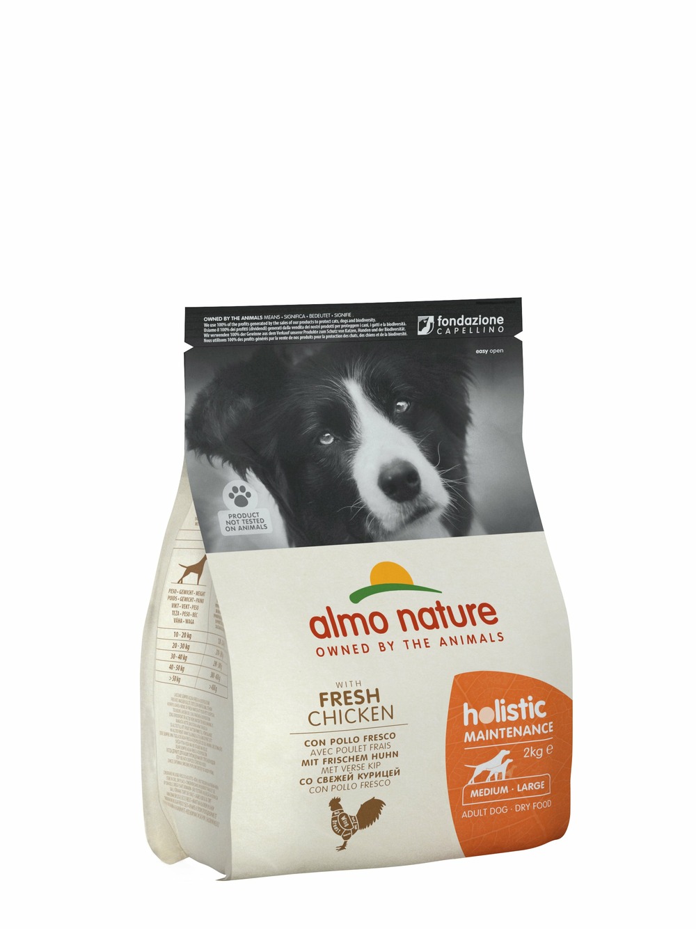 Almo nature - croquettes holistic maintenance au poulet pour chien de taille moyenne 2kg