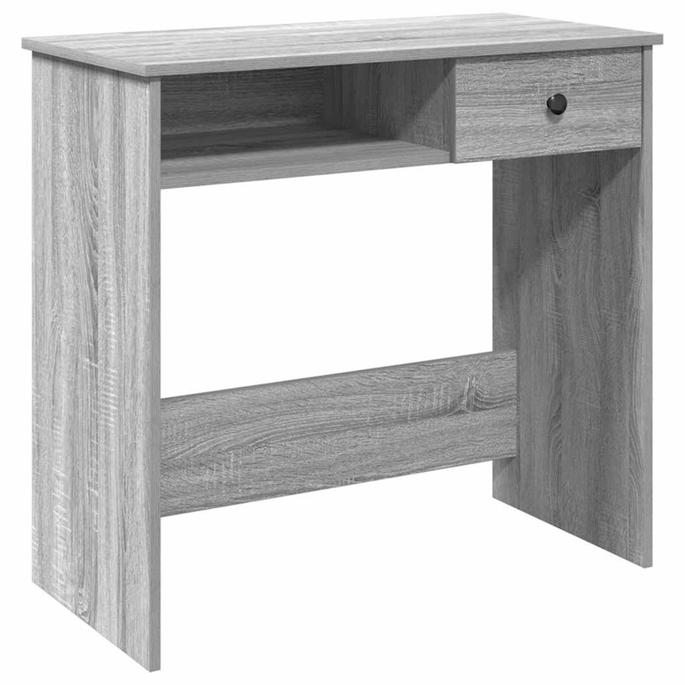 Bureau sonoma gris 80x40x75 cm bois d'ingénierie
