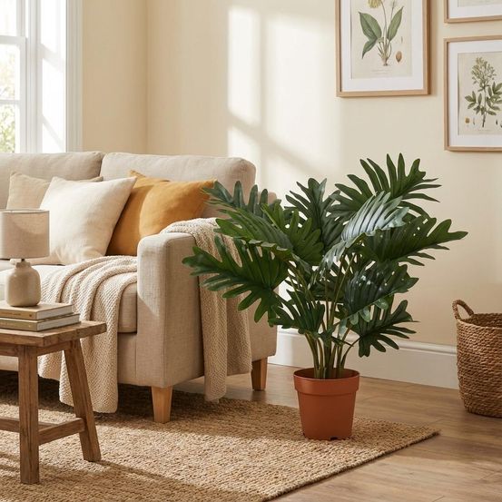 Philodendron selloum plante artificielle - h70 cm - ø20 cm