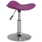 Chaise de salle à manger violet acier chromé et cuir artificiel