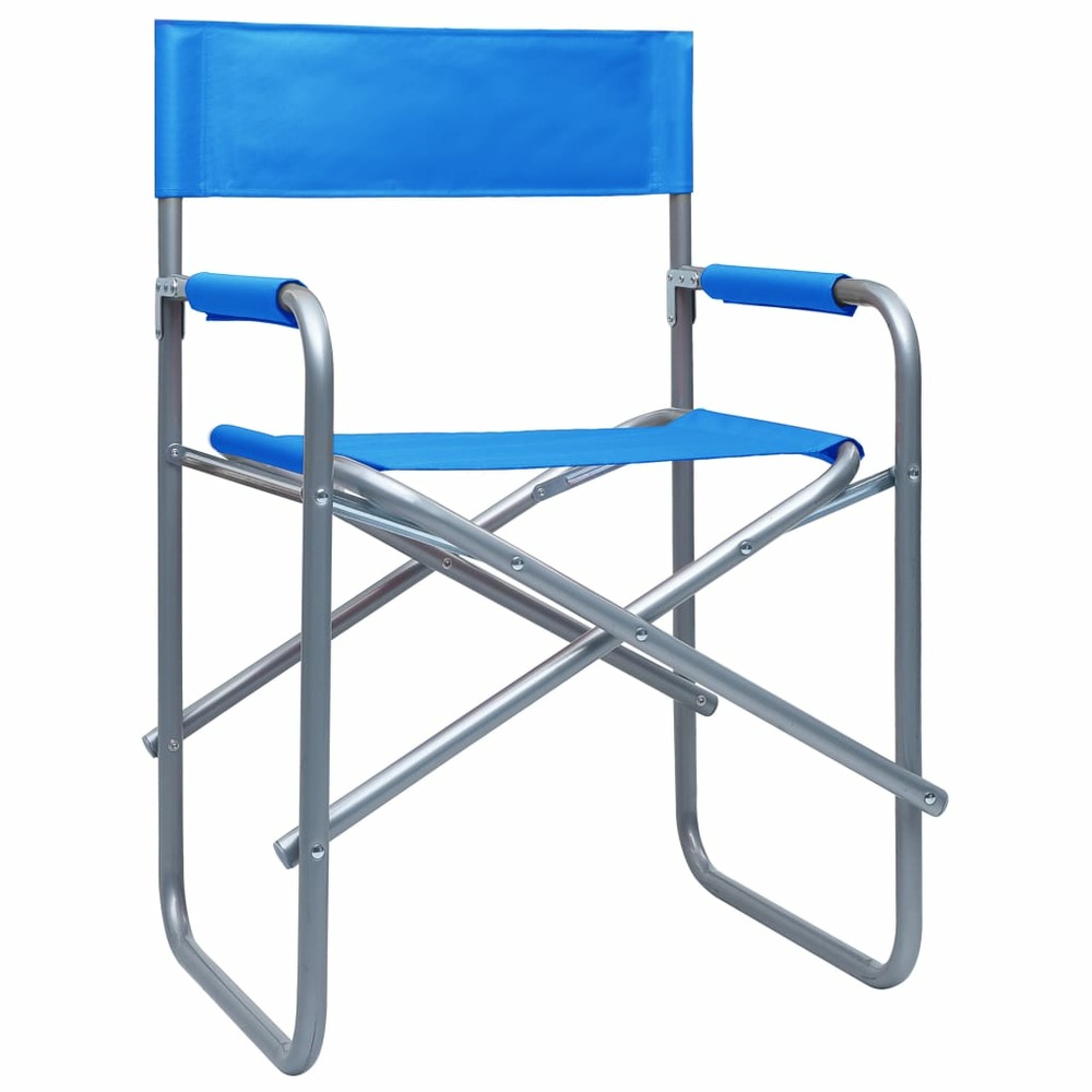 Chaises de metteur en scène lot de 2 acier bleu