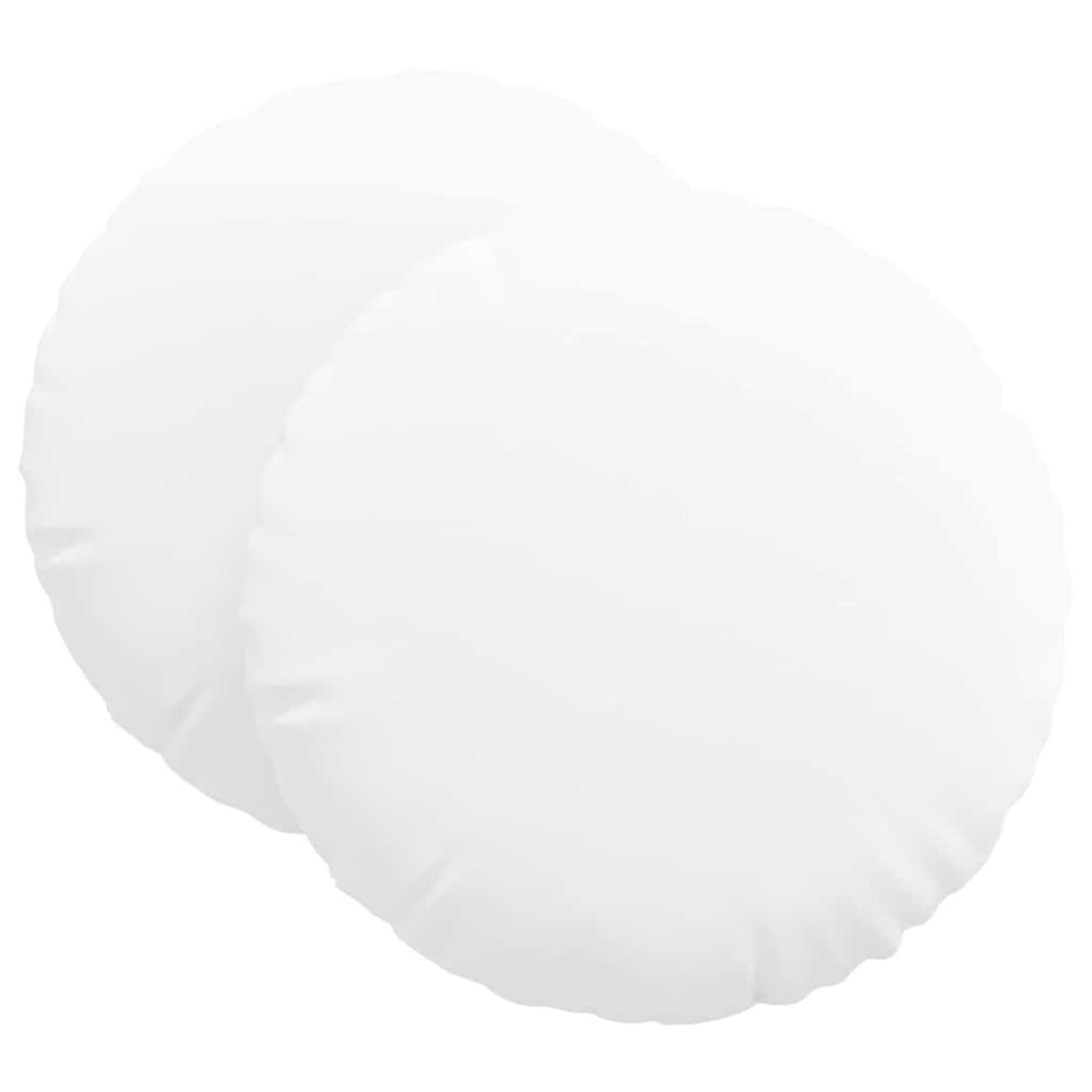 Coussins de siège 2 pcs blanc ø80 x 29 cm tissu