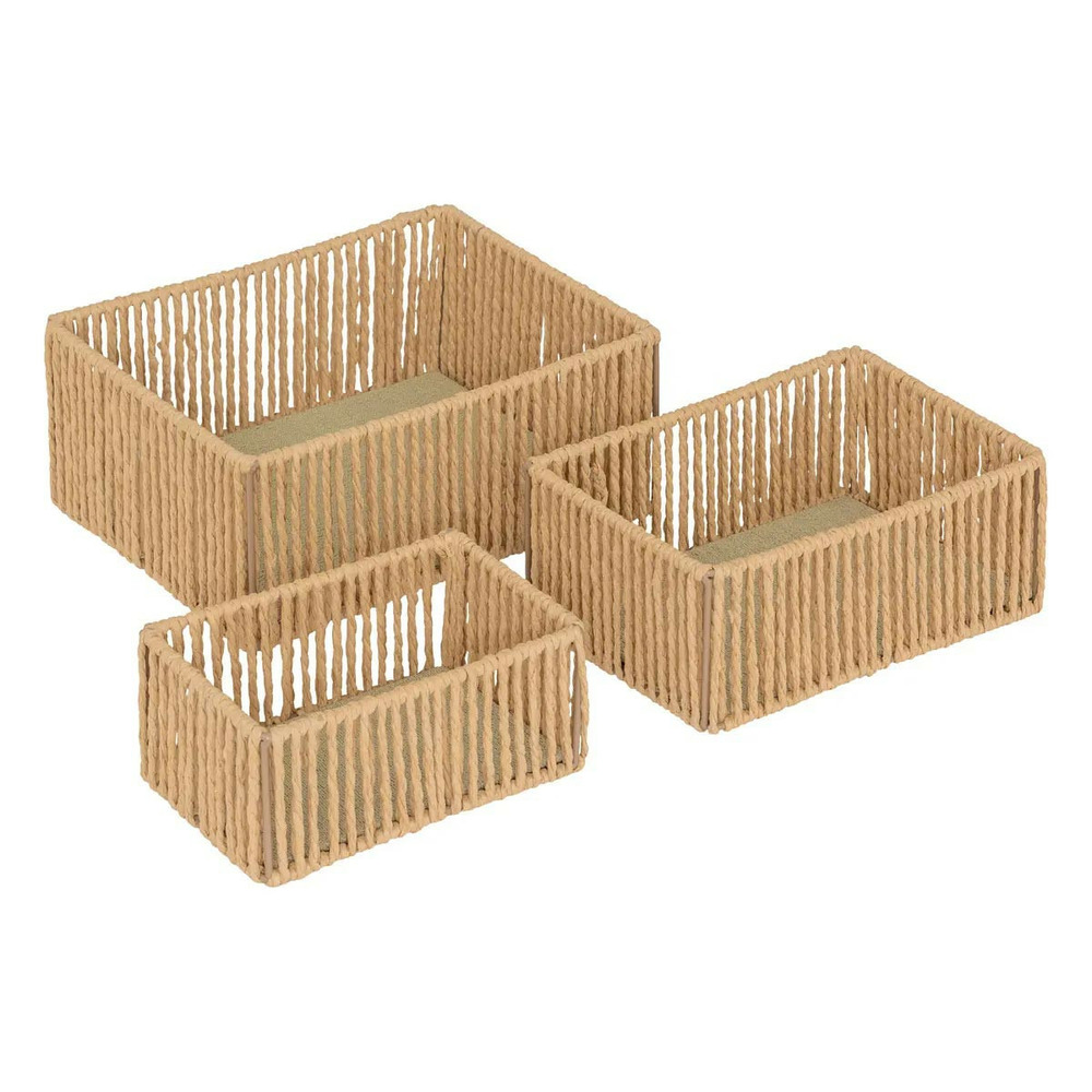 Lot de 3 paniers rectangles 