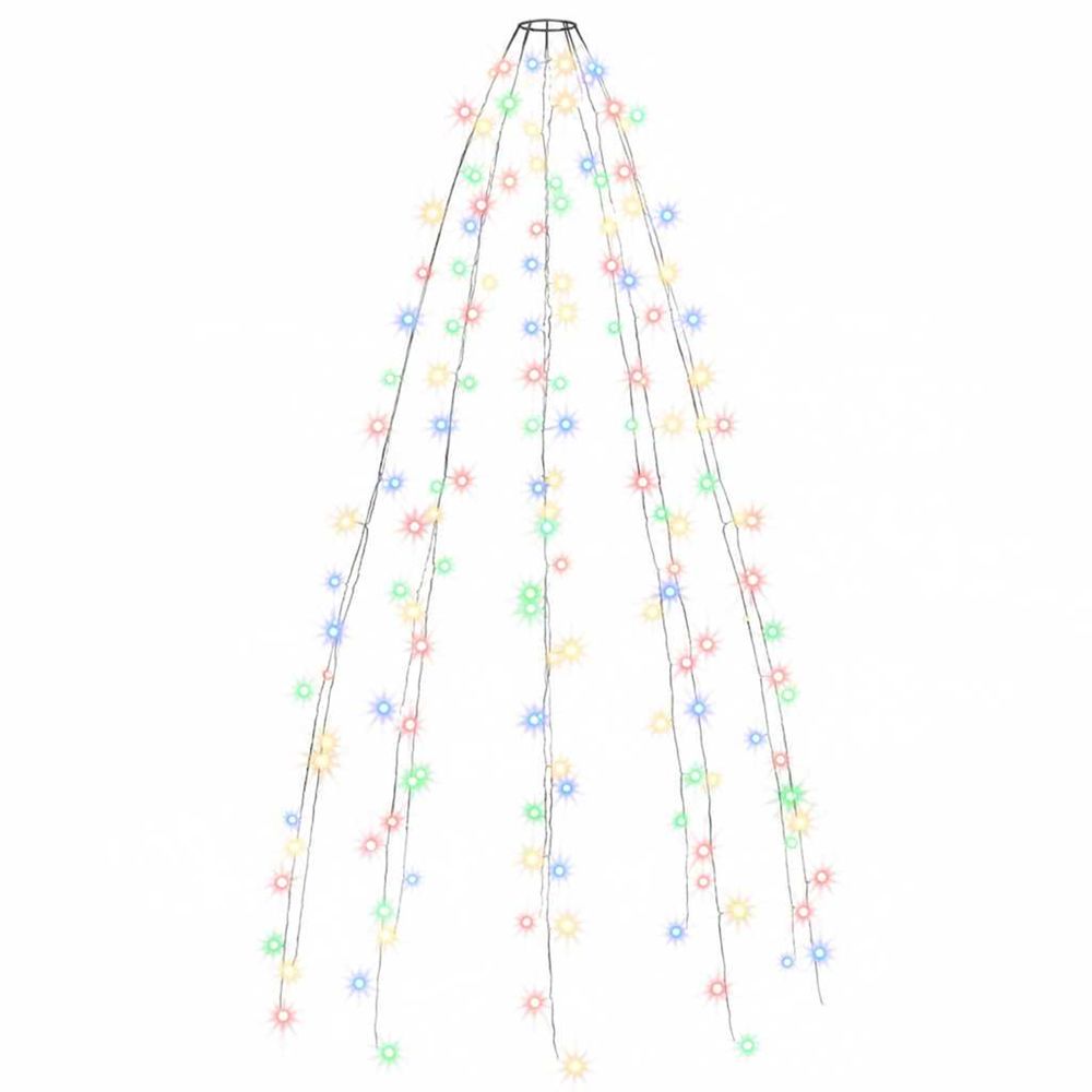 Guirlande lumineuse d'arbre de noël 180 led colorées 180 cm