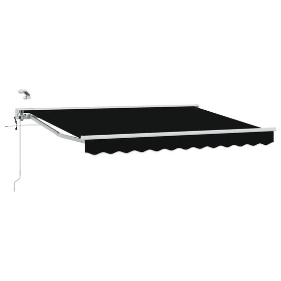 Auvent rétractable électrique noir et blanc 3 x 2,5 m