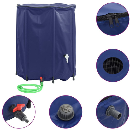 Réservoir d'eau avec robinet pliable 1250 l pvc