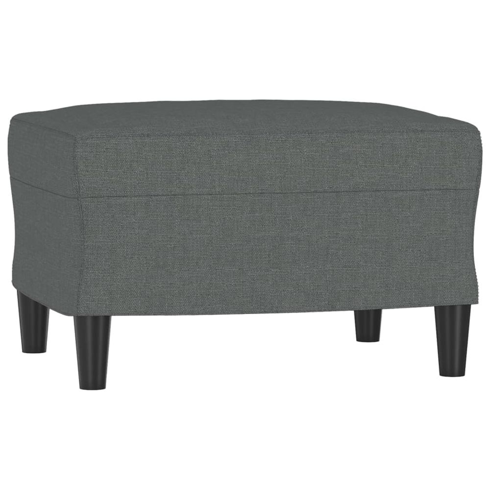 Repose-pied gris foncé 60x50x41 cm tissu
