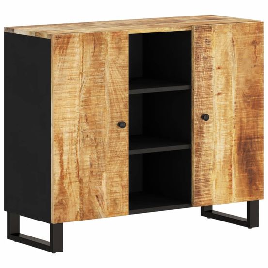 Buffet bahut commode armoire meuble de rangement organisateur cuisine salle de séjour salon avec 2 portes 90 x 33 x 75 cm boi
