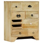 Buffet bahut armoire console meuble de rangement coffre à tiroirs 75 cm bois solide de manguier