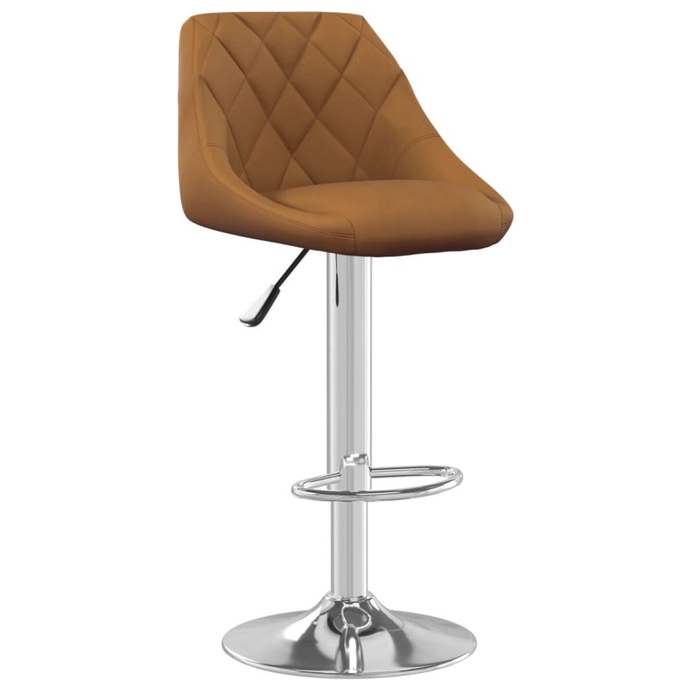 Tabouret de bar marron velours