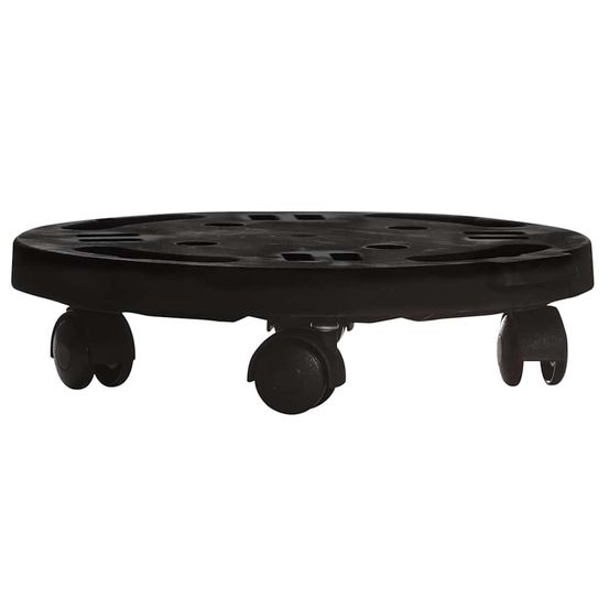 Support sur roulettes pour plantes diamètre 30 cm noir 170 kg
