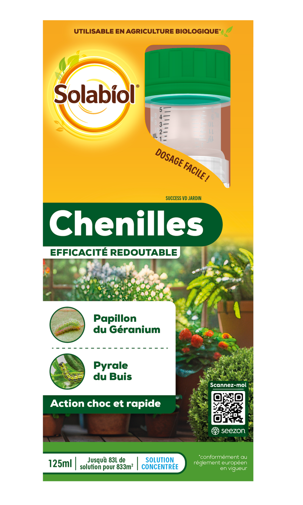 Traitement chenilles - bidon auto-doseur 125 ml