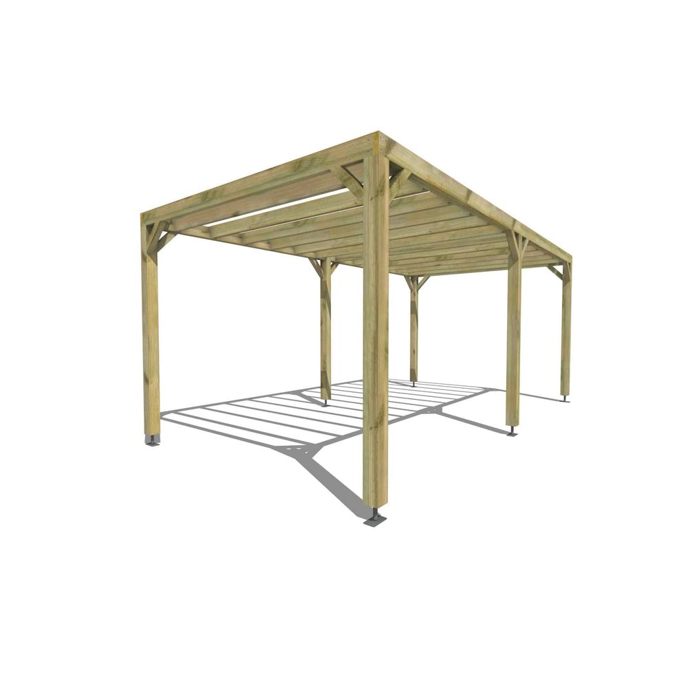 Pergola bois • 6m x 3m • indépendante • sens profondeur • livraison comprise