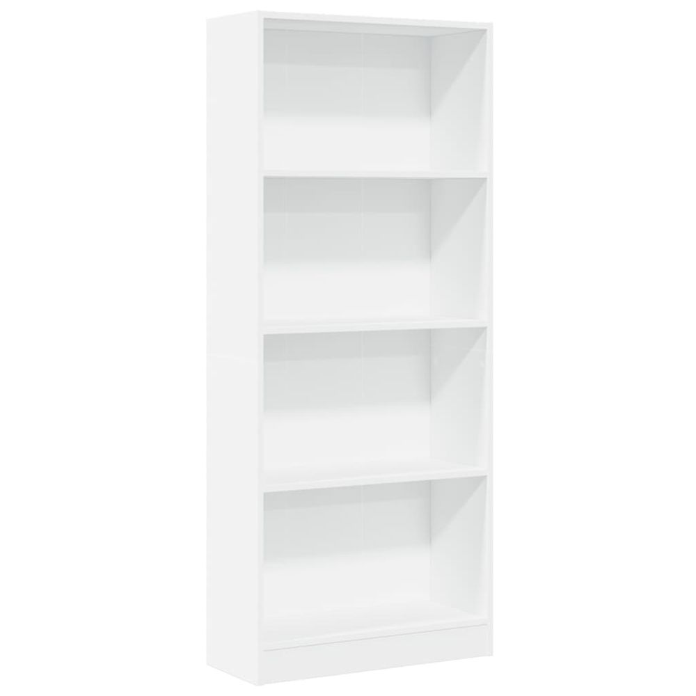Bibliothèque blanc 60x24x143 cm bois d'ingénierie