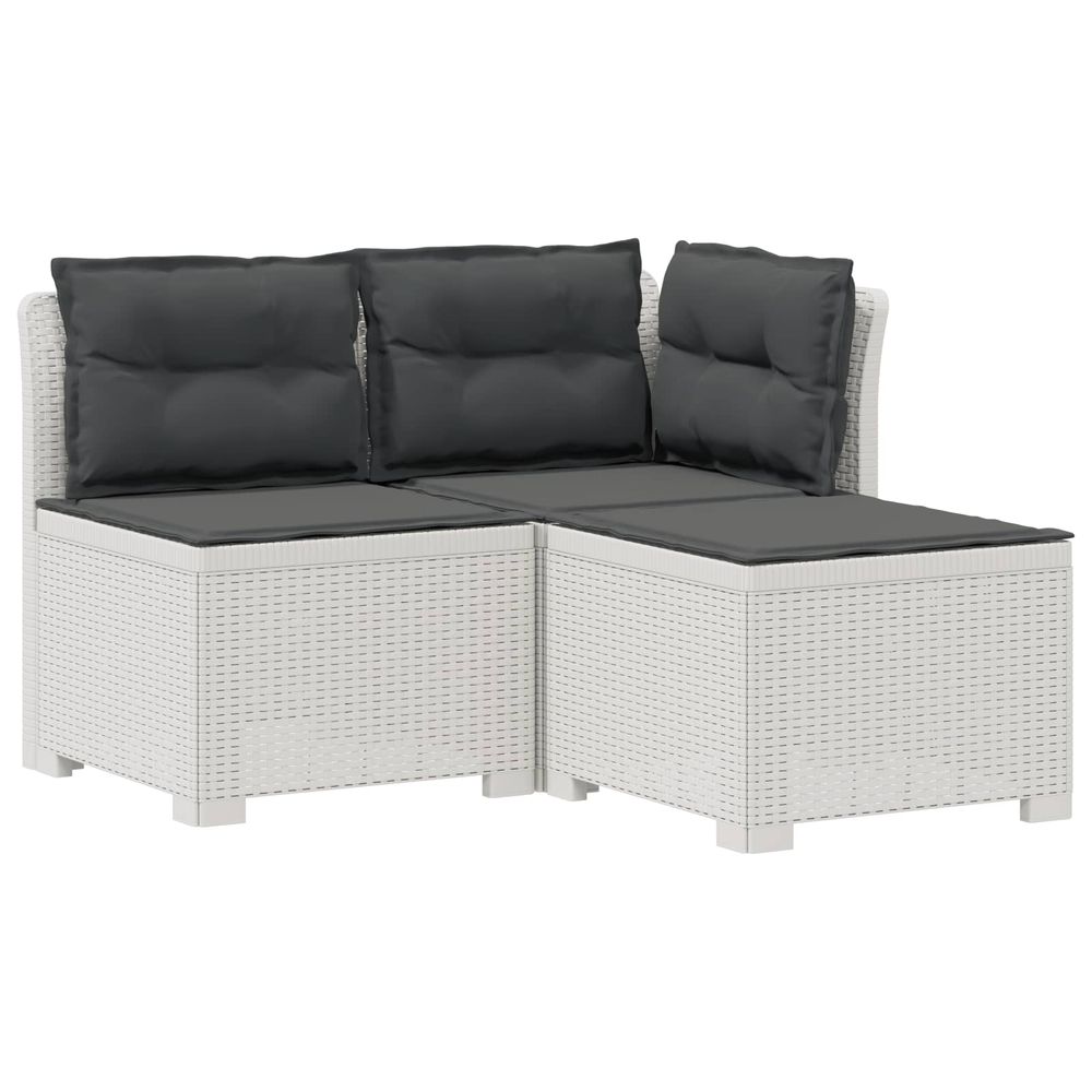 Canapé de jardin 3 places avec coussins look rattan 3 place pp