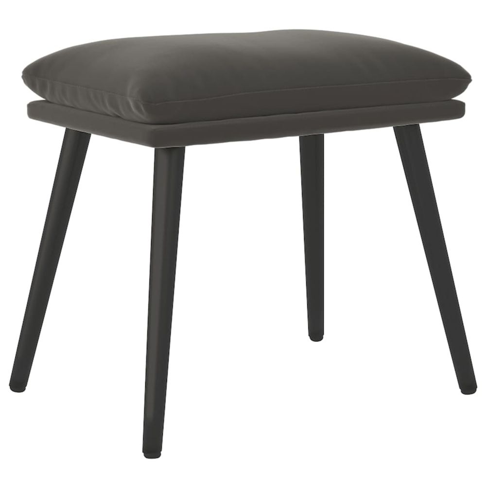 Repose-pied gris foncé 45x29,5x35 cm velours