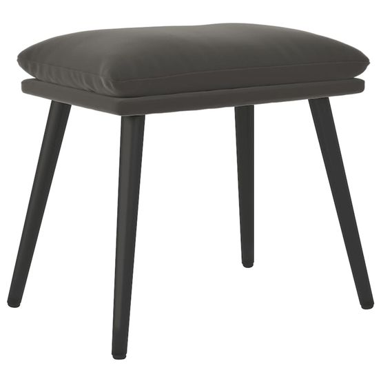 Repose-pied gris foncé 45x29,5x35 cm velours