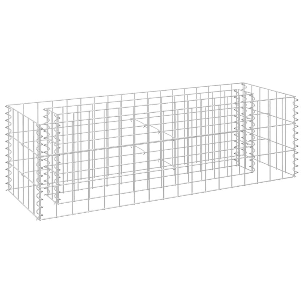 Lit surélevé à gabion acier galvanisé 90x30x30 cm