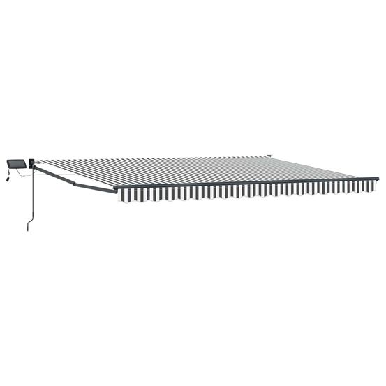 Store rétractable manuel avec leds anthracite et blanc 4 x 2 m