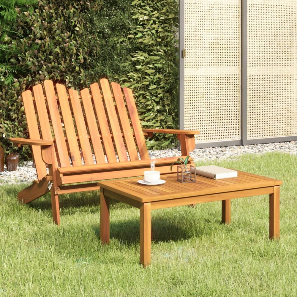 Ensemble de salon de jardin adirondack 2 pcs bois acacia solide