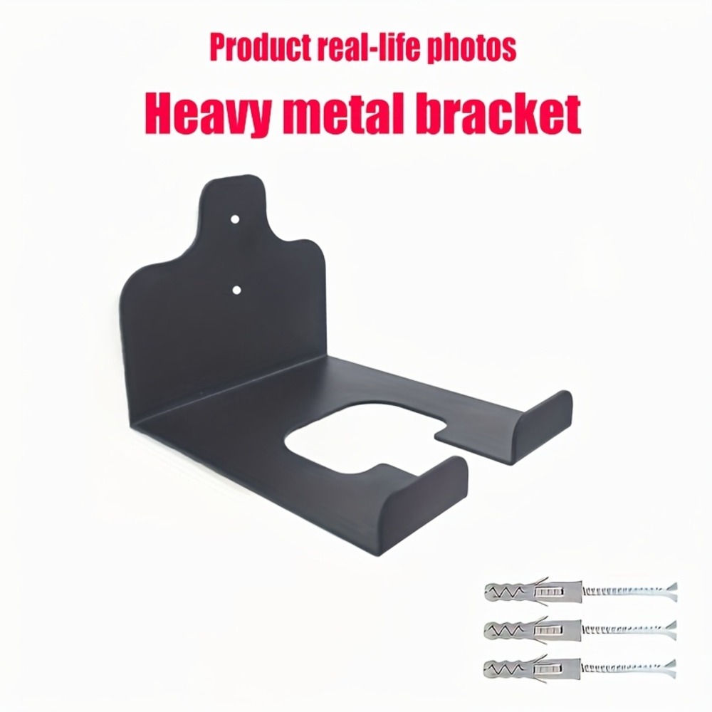 Supports pour outils de jardin - support mural moderne en métal pour outil de jardinage, noir peint, mono