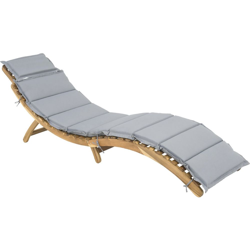Bain de soleil en bois avec coussins inclus 