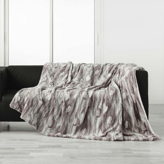 Plaid sherpa douceur caribou