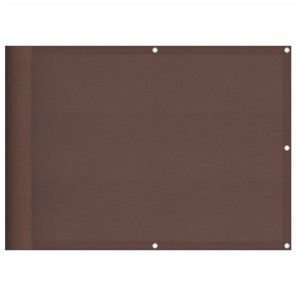 Écran de balcon marron 75x700 cm 100% polyester oxford
