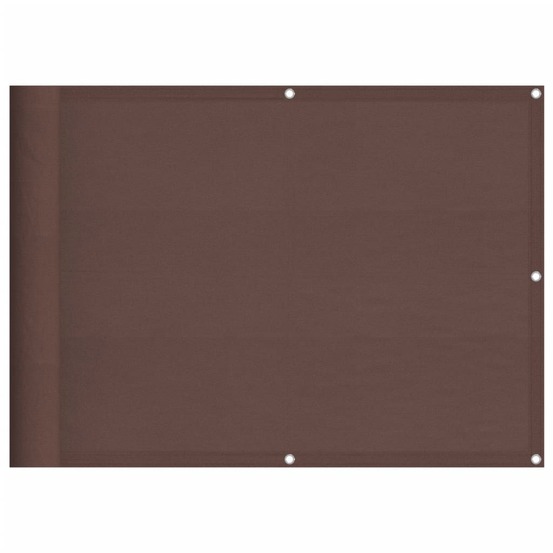 Écran de balcon marron 75x700 cm 100% polyester oxford