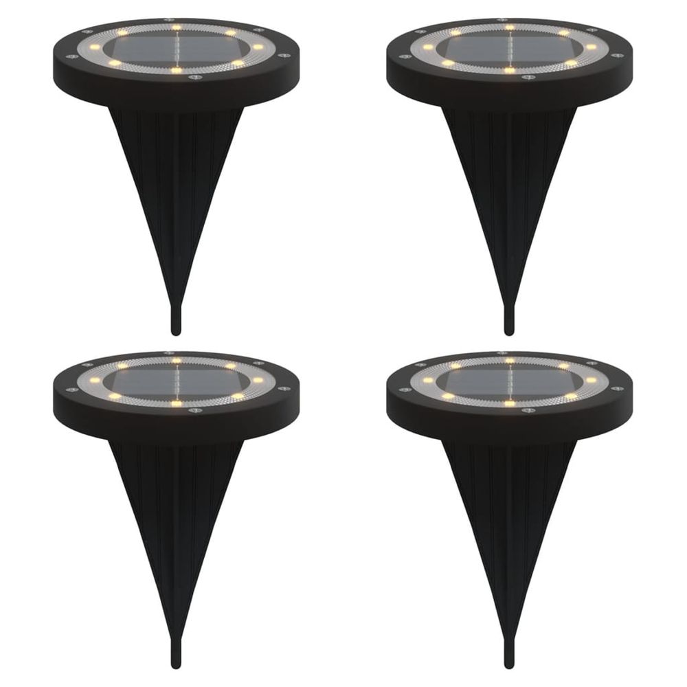 Lampes solaires de sol et piquets de sol extérieur 4 pcs