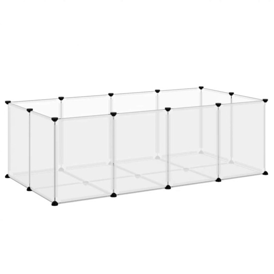 Cage pour petits animaux transparent 144x74x46,5 cm pp et acier