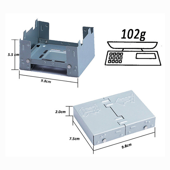 Réchaud à alcool solide pliable pour l'extérieur
