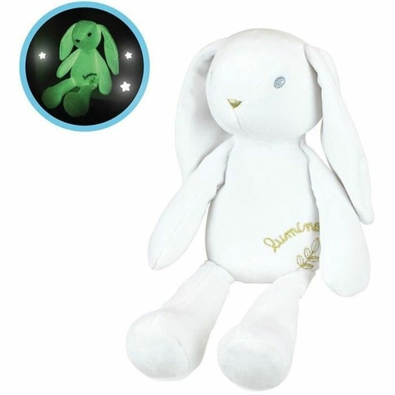 Peluche lumineuse lapin luminou 30 cm