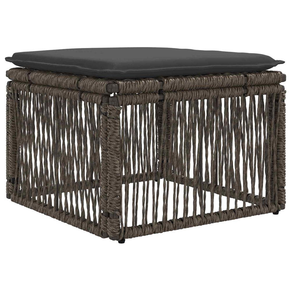 Tabouret gris polyrotin