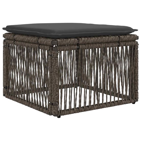 Tabouret gris polyrotin
