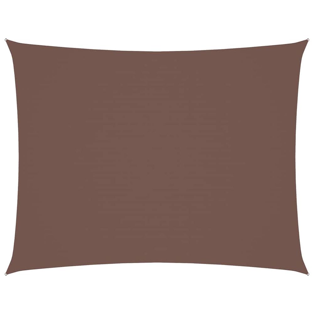 Voile de parasol tissu oxford rectangulaire 4x6 m marron