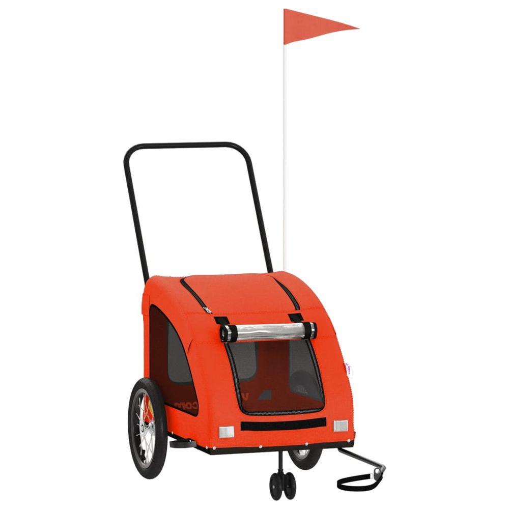 Remorque de vélo pour animaux de compagnie orange