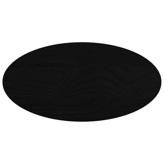 Dessus de table marron foncé 80x40x4 cm bois chêne massif ovale